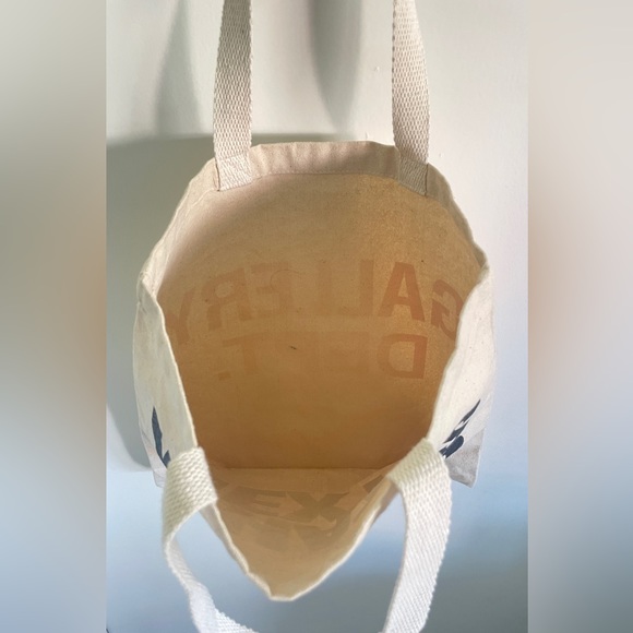NEW Gallery dept WHATS NEXT beige pale ivory nude canvas medium tote bag - Picture 3 of 3